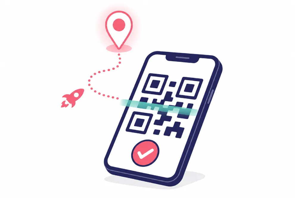 Illustration for step 3: Just show up & scan